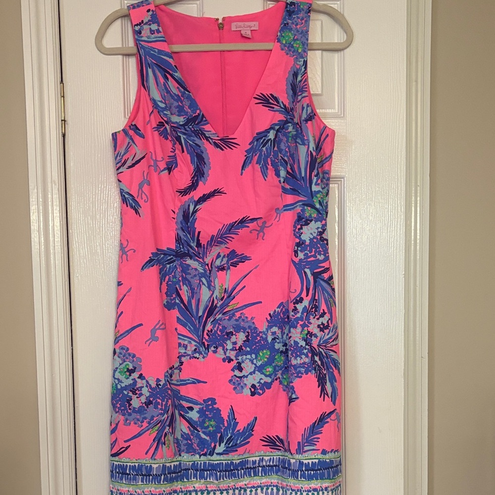 Pink Floral Sleeveless Dress